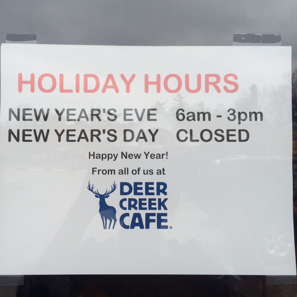 Happy new year to all! Thanks for your patronage in 2015. See you next year! #deercreek #bestcafeLadue