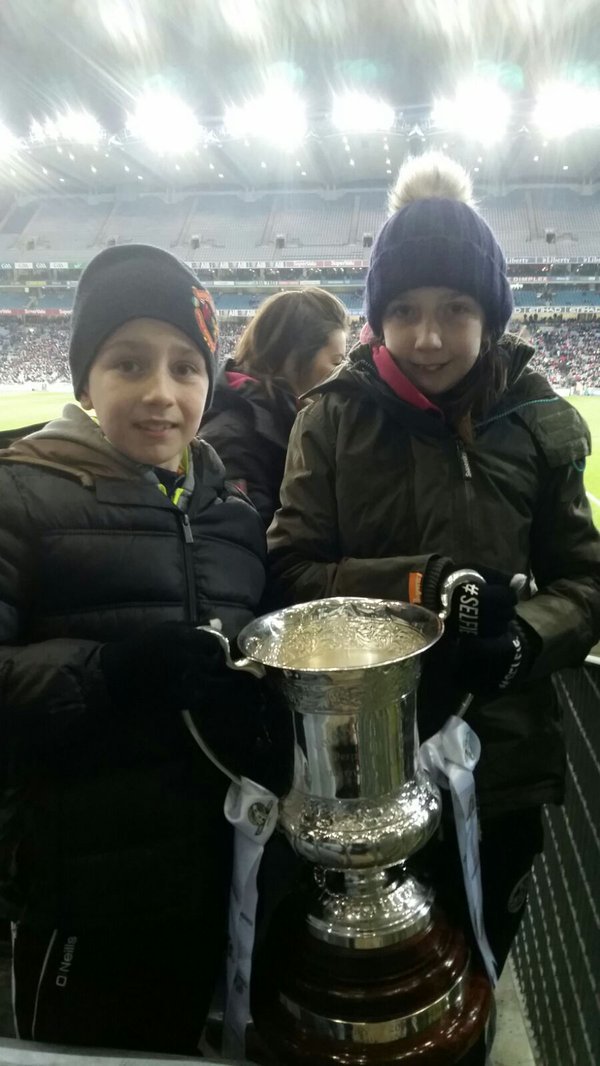 CulHeroes's tweet photo. Nice to see two young fans with the Cormac McAnallen Trophy a few weeks back! #EirGridIntRules https://t.co/4BOecSwNiD