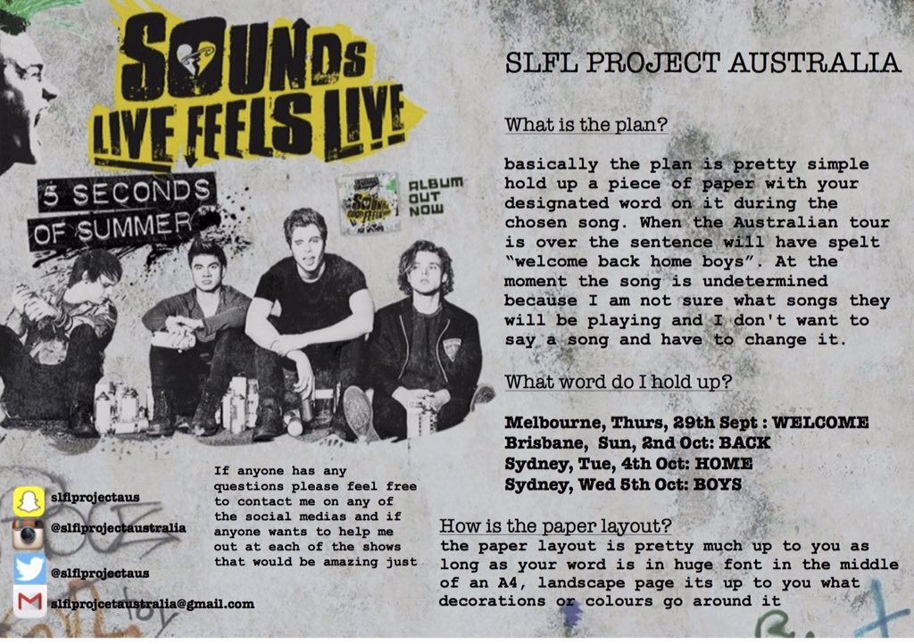 SLFLprojectaus's tweet image. This is the new official looking poster :)