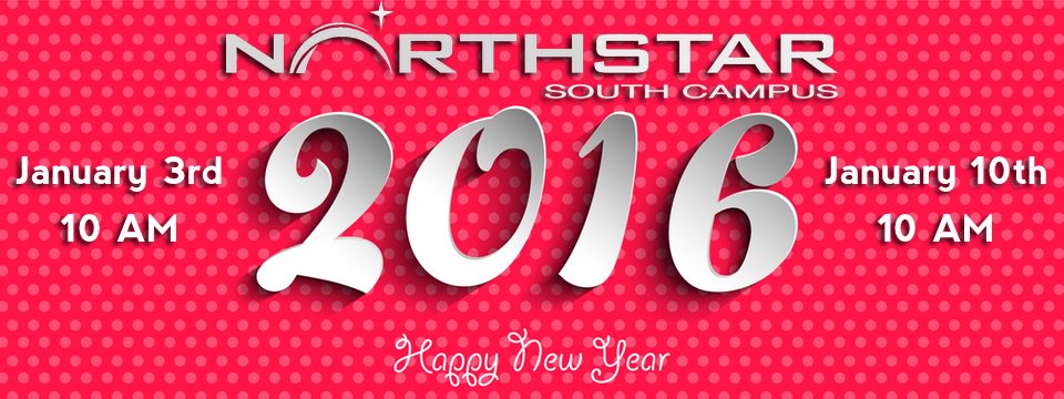 NSstudentsSouth's tweet photo. Happy New Year! Join us this Sunday, January 3rd, and next Sunday, January 10th for ONE SERVICE at 10 AM. https://t.co/tcLU8jY7hD