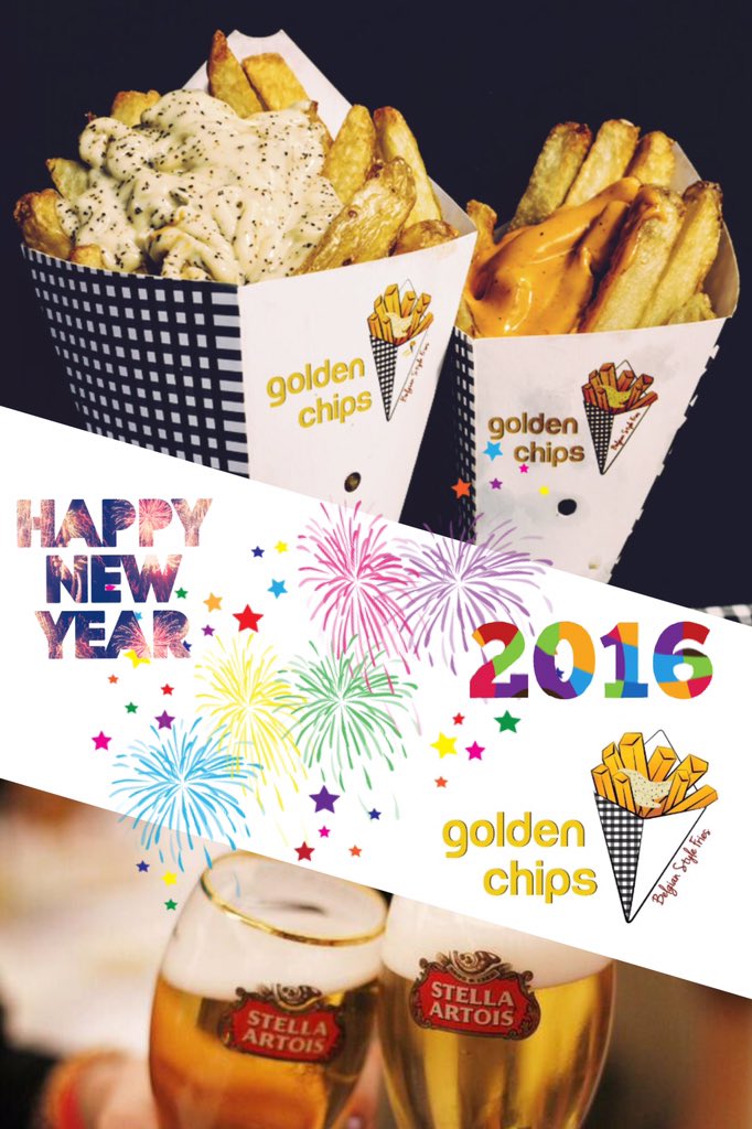 golden_chips's tweet photo. Un feliz y próspero 2016!!! 
@golden_chips #goldenchips, #papasbelgas, #belgianfries, #aderezosbelgas https://t.co/1y7n1lRXCi