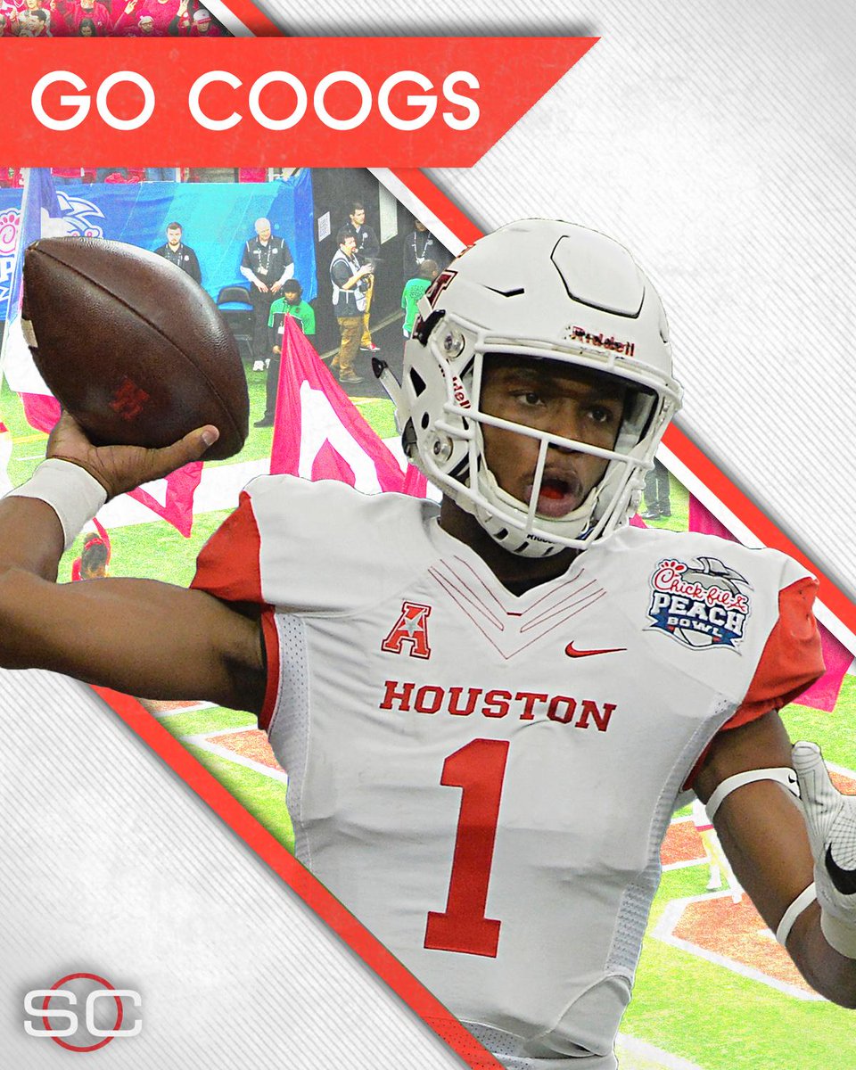 SportsCenter's tweet photo. Houston takes down Florida State, 38-24, to win the Peach Bowl.

Greg Ward Jr: 238 Yds, 2 Rush TD https://t.co/5krD2qlfX7