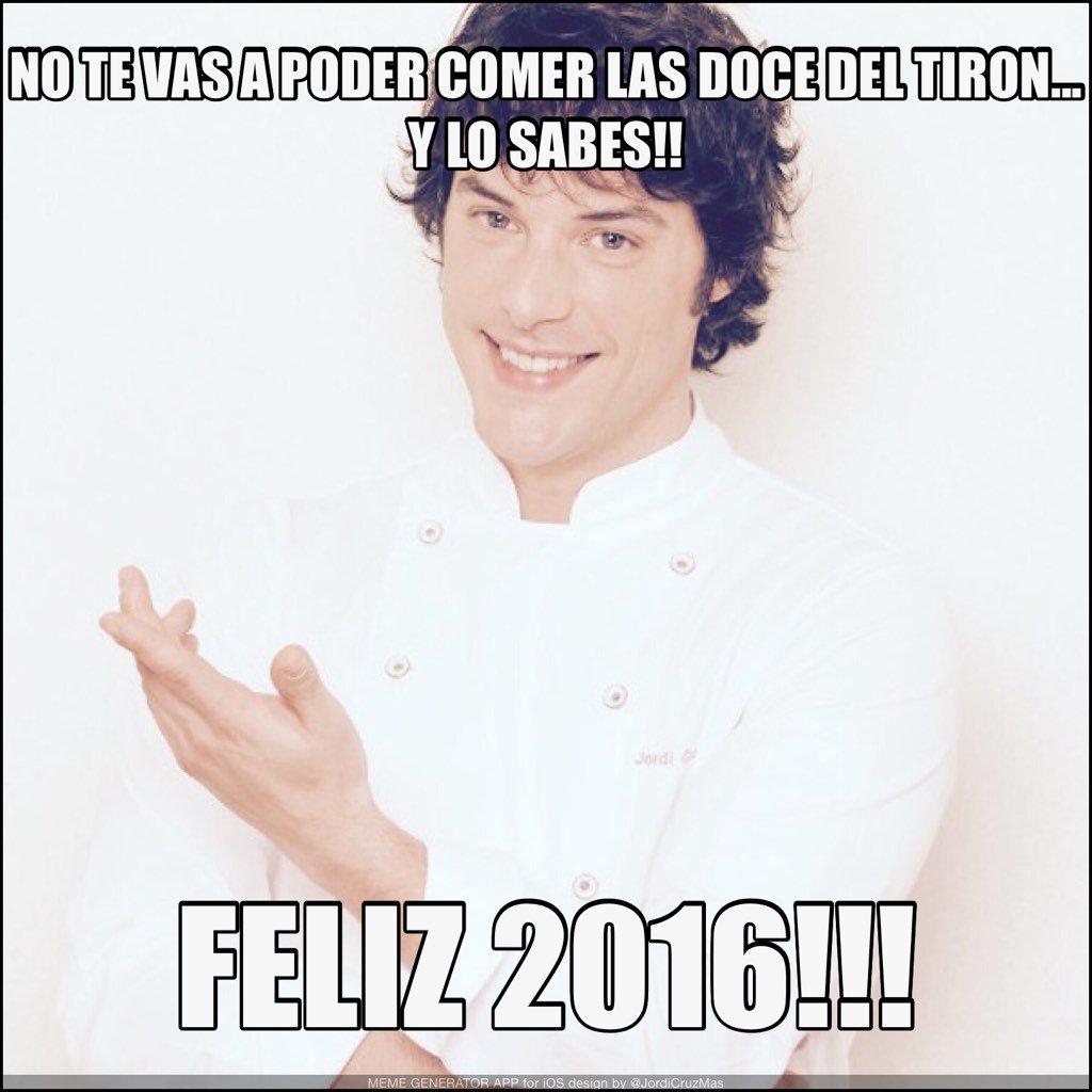 JordiCruzMas's tweet photo. Mis mejores deseos para el año nuevo!! Mil gracias a todos por el buen rollete! De ABaC, Angle y T'ens, Feliz 2016! https://t.co/e3LBGftakx