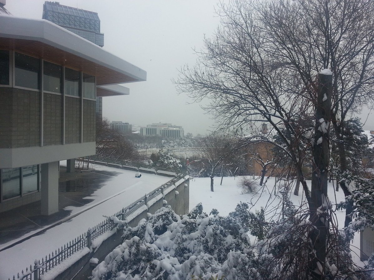 selcukaidin's tweet photo. Kütüphanemizin bahçesinden kış manzaraları #ataturkkitapligi #winterinistanbul #library #kütüphane # https://t.co/OGllnCw9HL