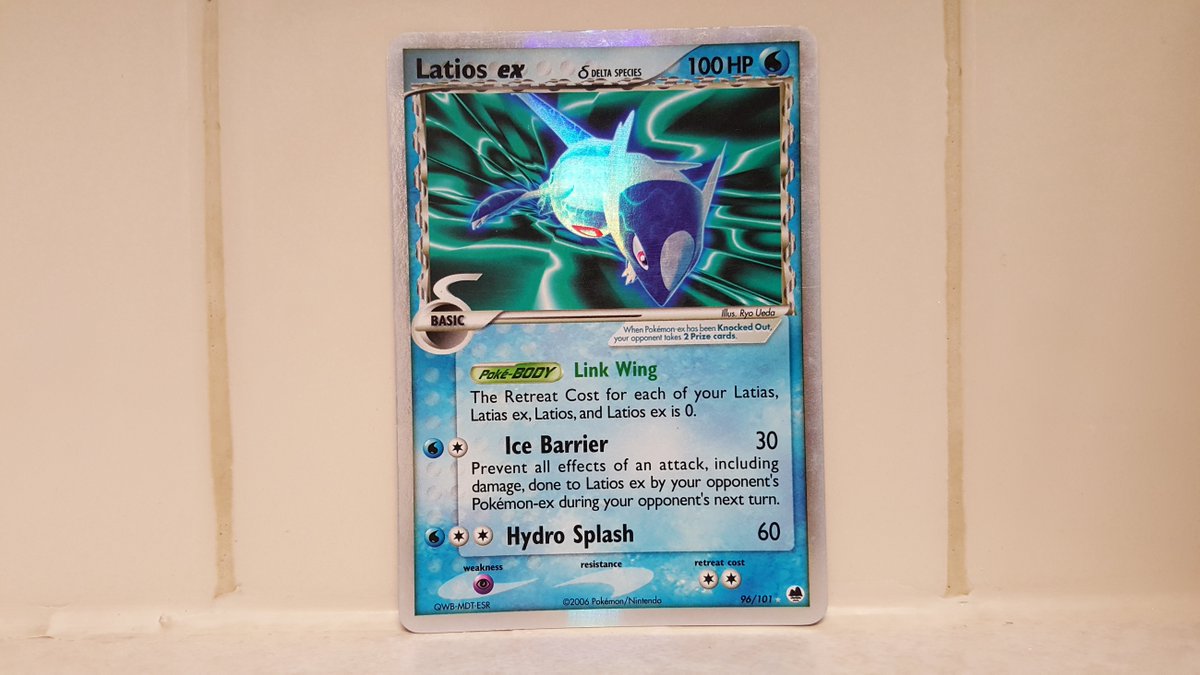 Latios ex  Delta Species, 96/101, holo, rare, water type, 100 HP, EX  Dragon Frontiers expansion. #Pokmon
