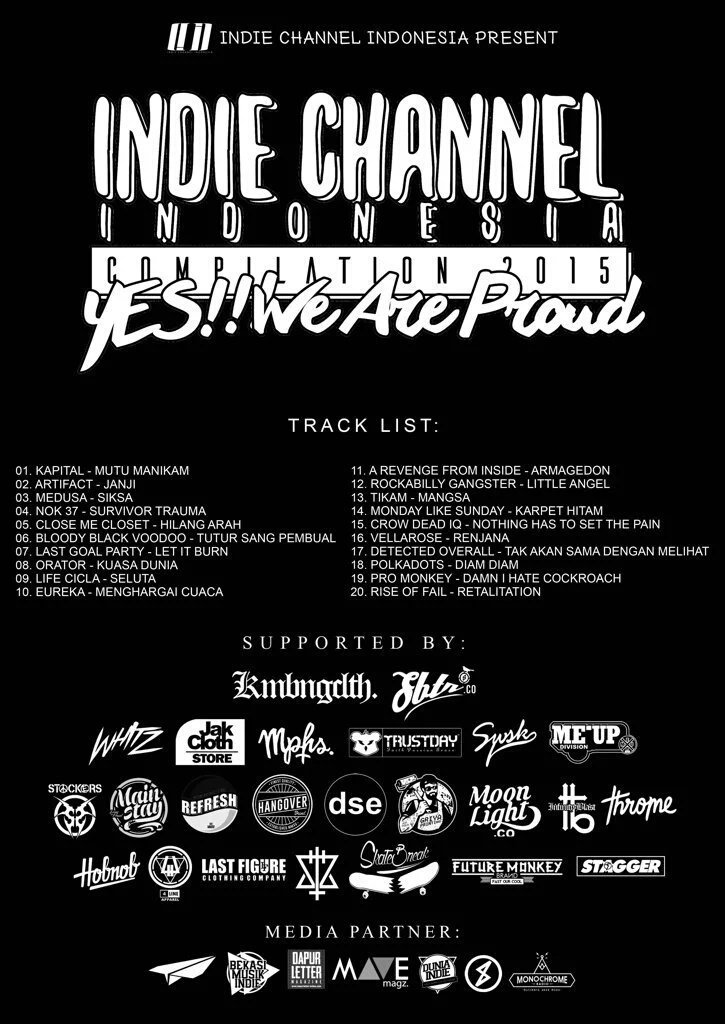 Yuhuuuu berita pertama di 2016 ini, lagu Kami yg berjudul Mangsa masuk album kompilasi @IndieChannelID yeah!!