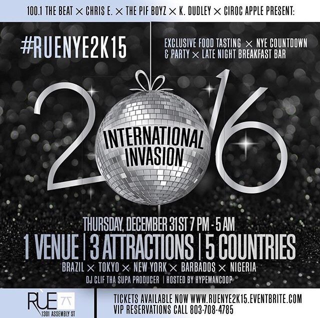 CLIF_GOT_BEATZ's tweet photo. I'm spinnin' LIVE all night at #Rue77 in Columbia, SC! Make sure you're in the building! 🔥 #NYE2K15 https://t.co/QSzMbft6qD