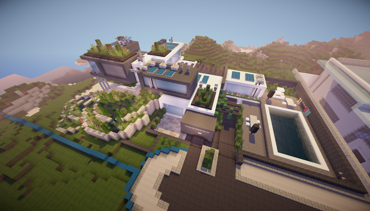 MG_Minecraft's tweet photo. Traditional modern house ! @Flac_Public https://t.co/v0KQd29oYn