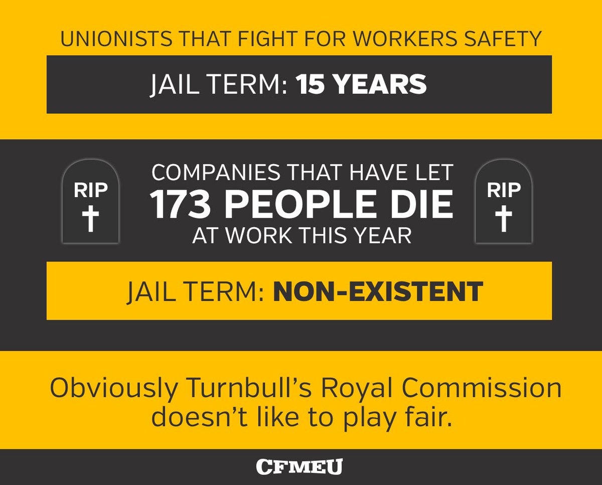CFMEU's tweet photo. When they make standing up for safety a crime, we will stand up and fight back! https://t.co/LFI5lVlz0w