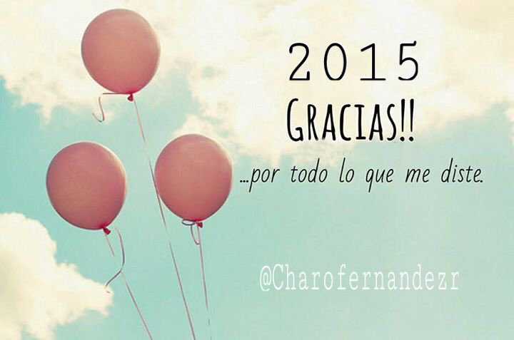 Charofernandezr's tweet photo. 🙏🏻 ¡Gracias 2015! 🙏🏻 https://t.co/oK6GjYBM1D