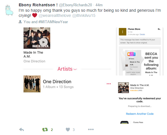ithnkilvu15's tweet photo. GIFTING MITAM!!
#MITAMNewYear https://t.co/4CyOCXjgBI
