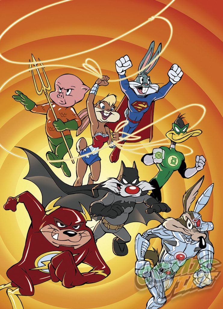 TeachersApple's tweet photo. @DCComics My fav @_looneytunes variant covers! BUT WHY NO FOGHORN LEGHORN?!? 😥 I can't wait for Adult Coloring var.! https://t.co/ds9lZoOv9x