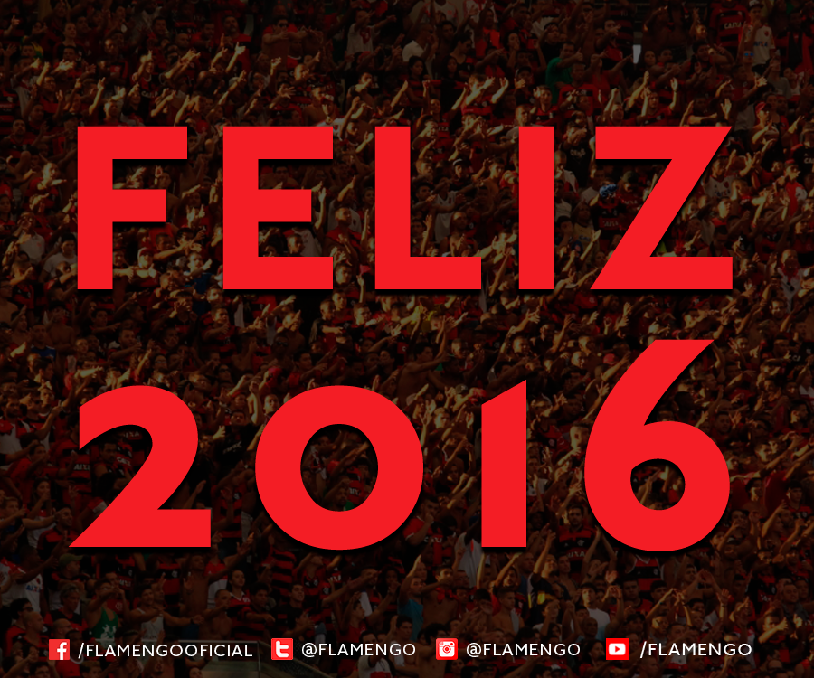 Flamengo's tweet photo. Um ótimo 2016 a todos os rubro-negros do Brasil e do Mundo! https://t.co/IGqLkMwZww
