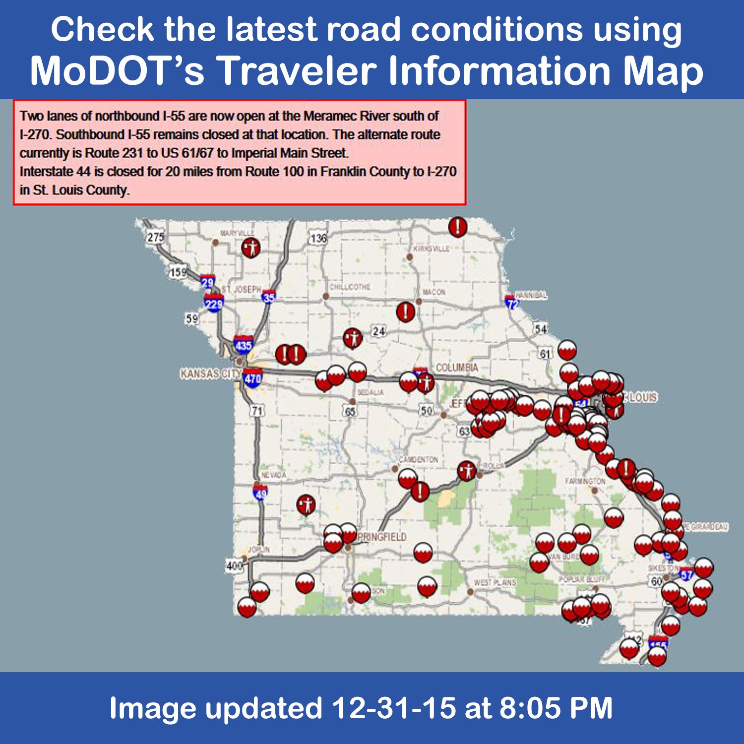 Modot Right Of Way Maps Modot Road Conditions Map | Peatix