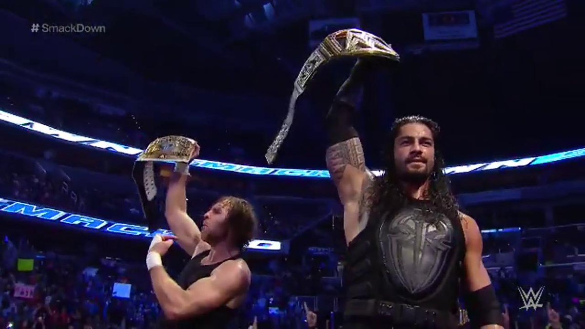WWE's tweet photo. That's it for the FINAL #SmackDown of 2015...
 THANK YOU, @Syfy! 
And #HappyNewYear, @WWEUniverse! #SmackDown https://t.co/CvkAdJOb0t