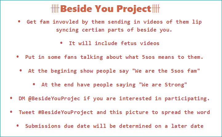 BesideYouProjec's tweet photo. This is the #BesideYouProject I hope this doesn't flop and you like it. DM me for any questions. https://t.co/XT8Td7TB4g