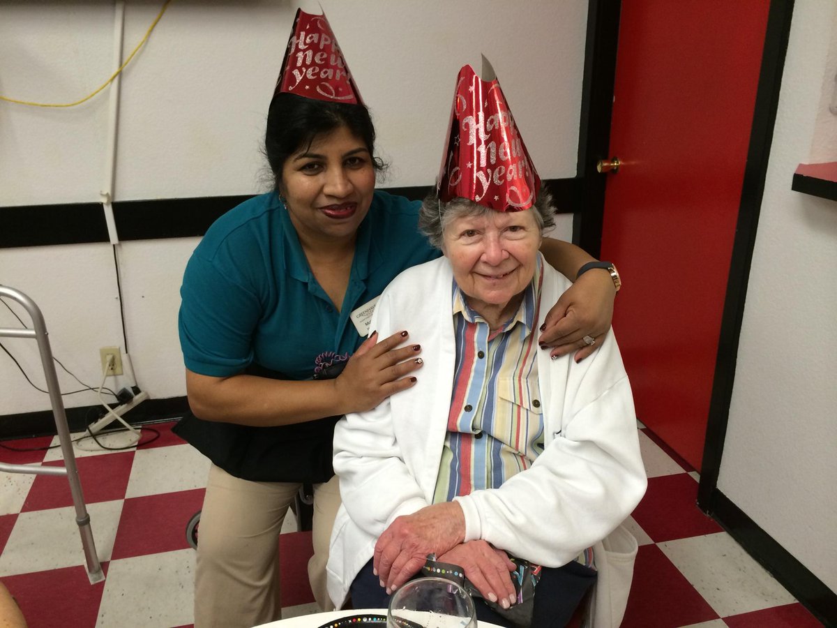 GreenhavenLED's tweet photo. #HappyNewYear from Mohini &amp; Pauline! @GreenhavenALF is just getting the party going, how are you celebrating? https://t.co/C7D88efd4X