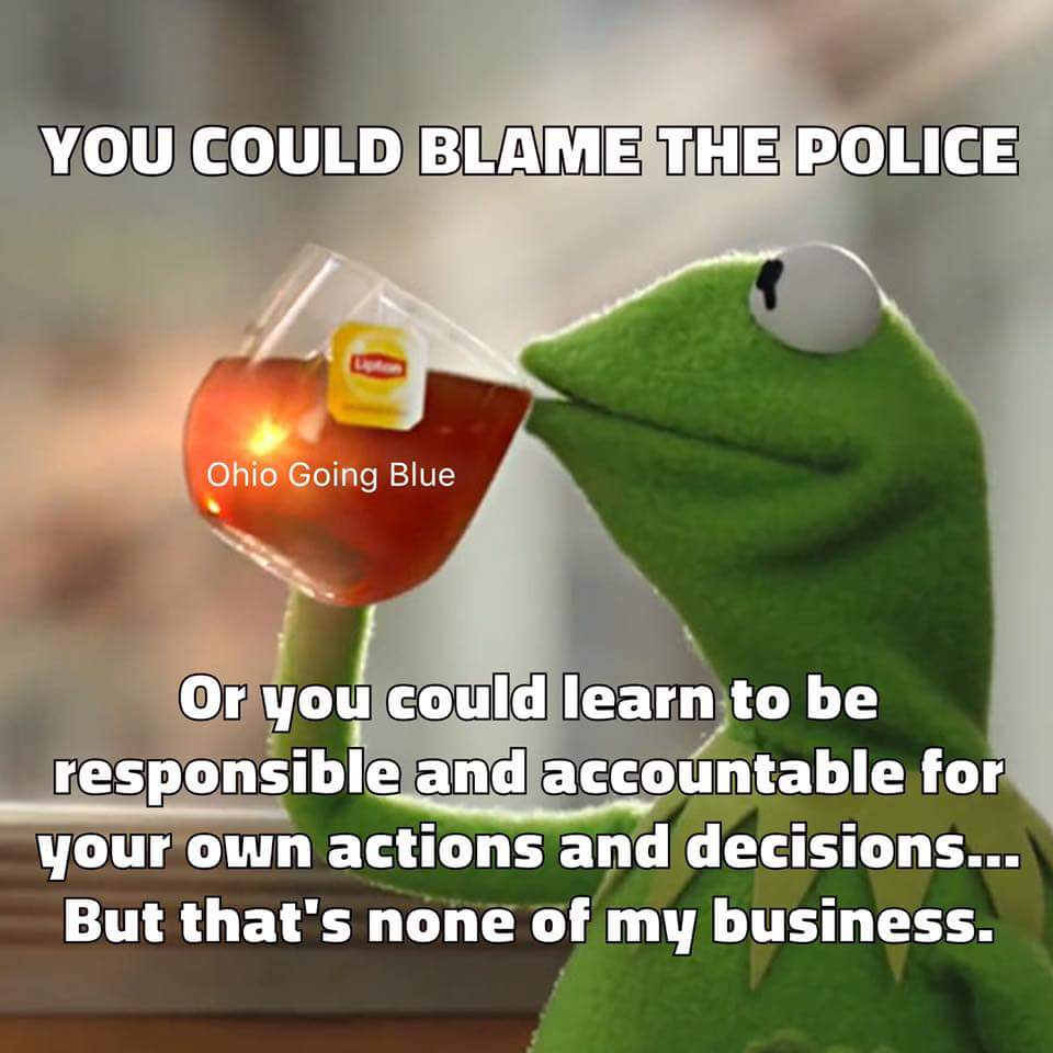 L_Alexander70's tweet photo. #beresponsible #accountability #Noneofmybusiness #decisions #drinktea #blaming #blamethepolice #lol https://t.co/PvbsYDbn2I