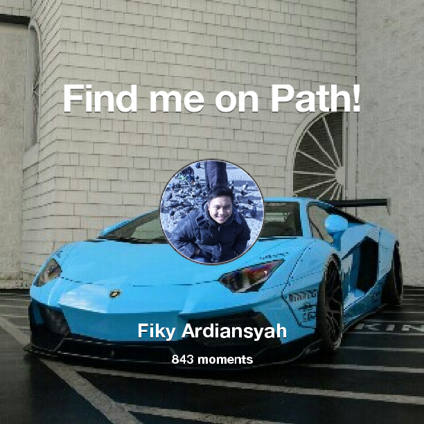 VickyArdiyansya's tweet photo. I've shared 843 memories with my friends on #Path - see them now at https://t.co/oley64P1mJ! #thepersonalnetwork https://t.co/mgcgIy7wi3