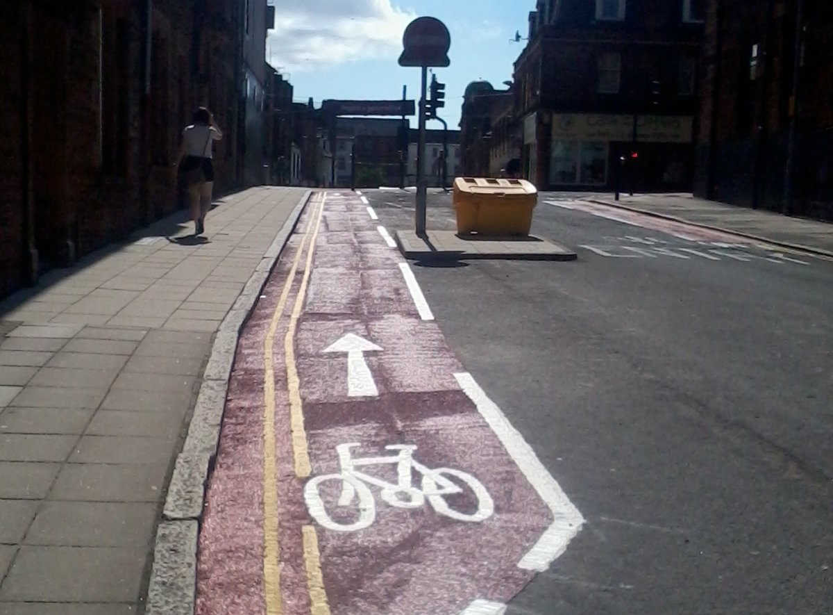 Eight contraflow bike lanes