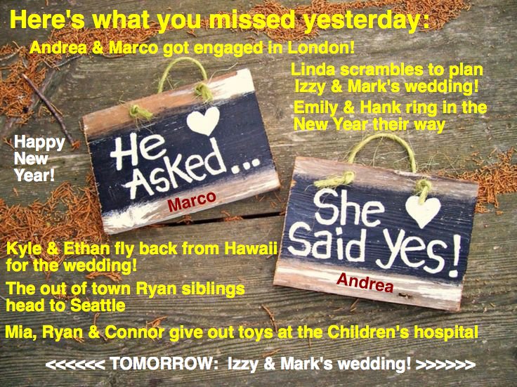 HAPPY NEW YEAR EVERYONE!

Here's what you missed yesterday: