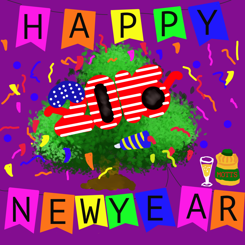ShrubberyGames's tweet photo. HAPPY NEW YEARS FROM SHRUBBERY GAMES!!!!! :D HERE'S TO 2016!!!!! *toasts with apple juice* https://t.co/3BmEfbKFK2