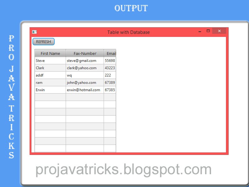 projavatricks's tweet image. How To Load And Refresh Database Data In Table #javaFx
projavatricks.blogspot.com/2015/10/how-to…