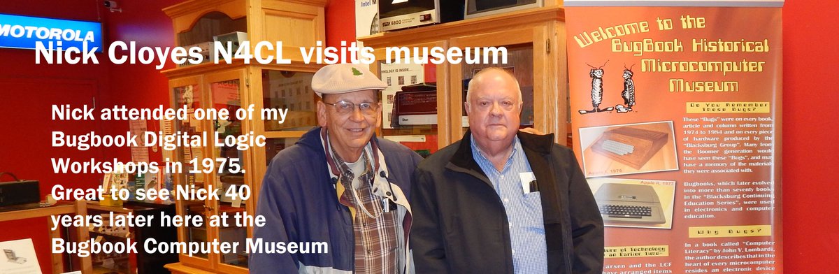 Bugbooks's tweet photo. Student from 40 years ago visits Curator at Bugbook #Computer #Musuem https://t.co/xs6K0H0T9k https://t.co/eAq8fIMtna
