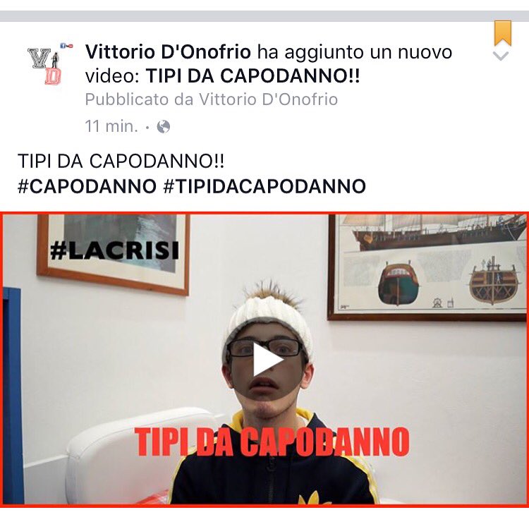 VD_donofrio's tweet photo. Nuovo video!!! TIPI DA CAPODANNO!!
Tu come l'hai passato? https://t.co/a2n0d5AyCl https://t.co/QVEjrkJtvk