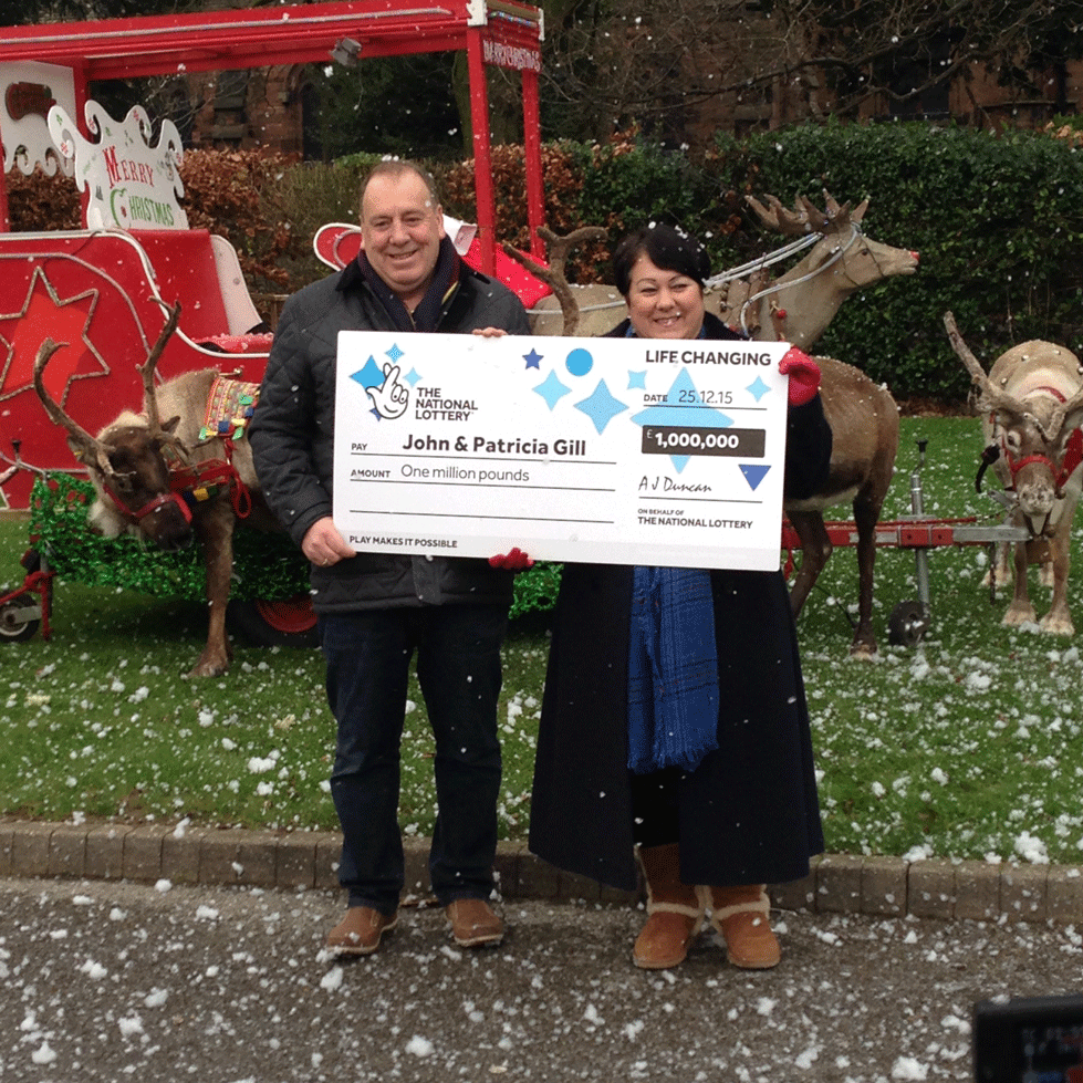 TNLUK's tweet photo. John Gill from #Warrington is off to enjoy a luxury chalet experience with £1M after winning in #XmasMegaWeek! https://t.co/q8Chdy8HBg
