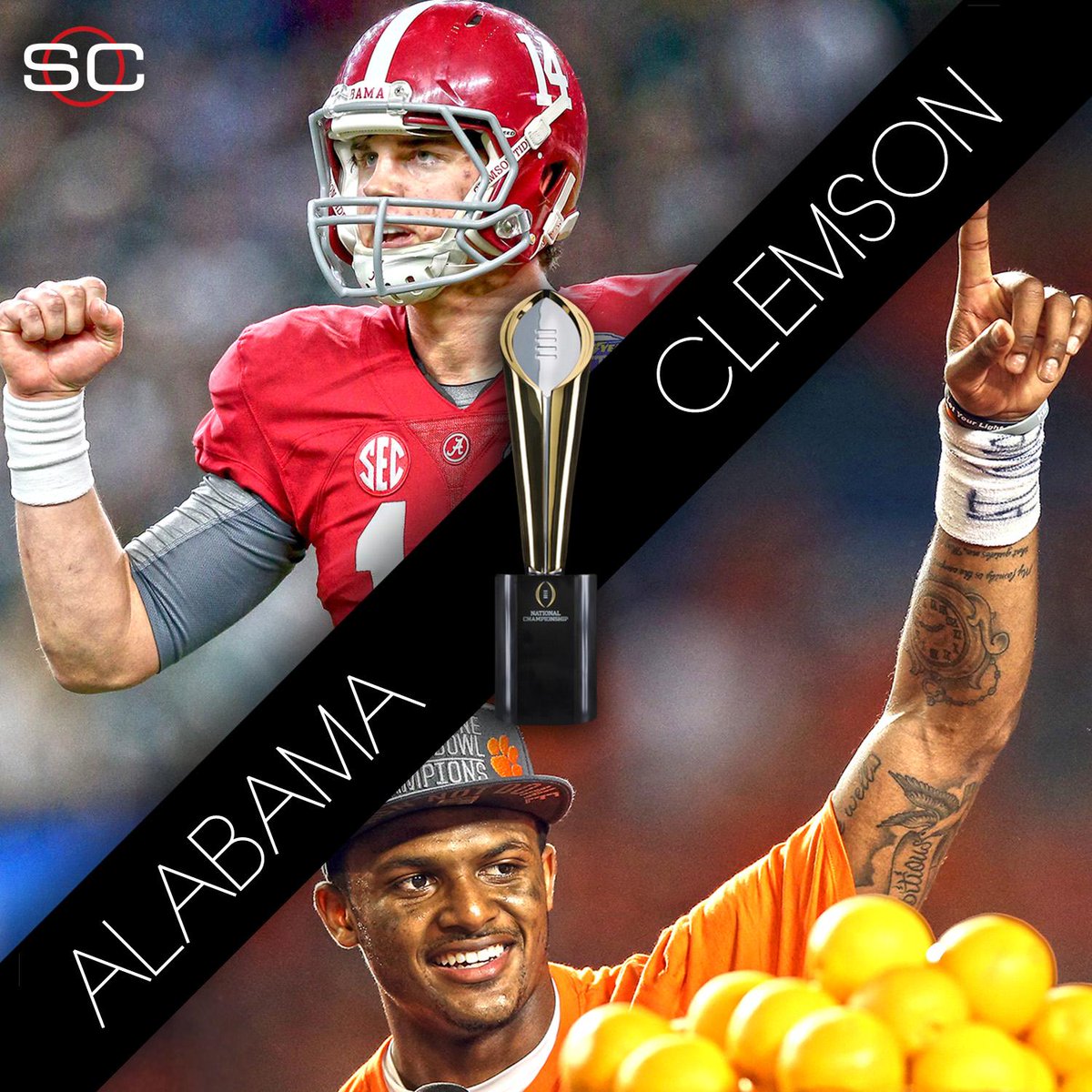 SportsCenter's tweet image. Tide. Tigers.

The Championship is set.