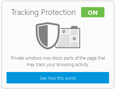 mozinadvocacy's tweet photo. Learn abt Private Browsing &amp; Tracking Protection .@firefox 
https://t.co/IpUtLa6TcY #advocate4privacy #privacymonth https://t.co/uf768fU2We