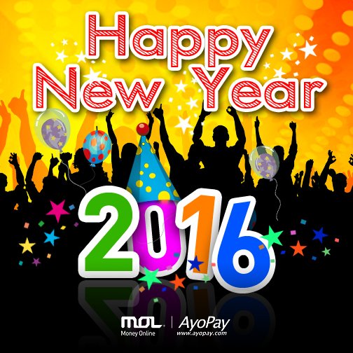Segenap crew Ayopay dan #MOLIndonesia mengucapkan #SelamatTahunBaru 2016
#HappyNewYear #Gamer