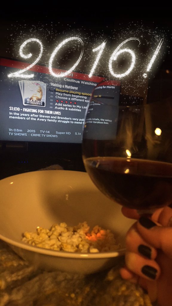 Party animal! #NYE2016 Netflix &amp; chill solo #definitelygettinglucky