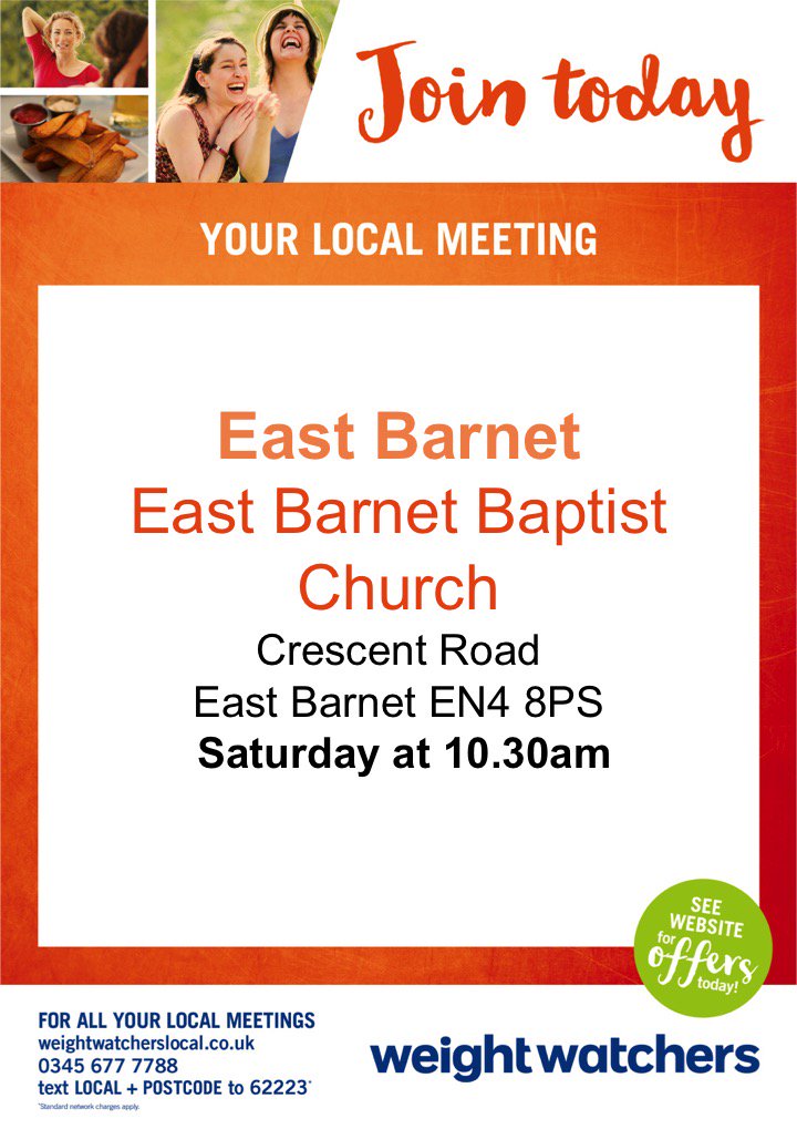 WWEastBarnet's tweet photo. WW East Barnet from Sat 2nd January 2016 #Weightwatchers #smartpoints #Eastbarnet #womankind #mankind https://t.co/Jyq1P24kNM