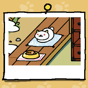 やった!来てくれた。ゆきねこさん。>#ねこあつめ 
