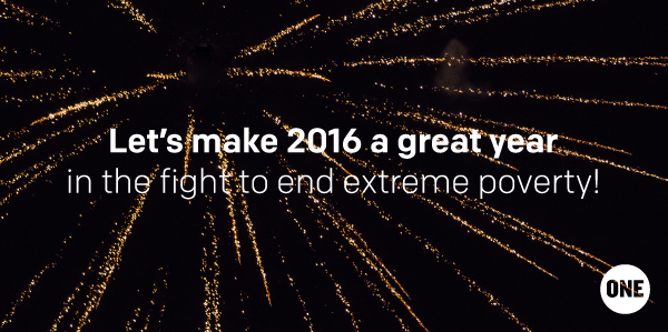 ONEinAfrica's tweet photo. Let's make 2016 a great year in the fight to end extreme poverty! https://t.co/ibipZ7RBMY