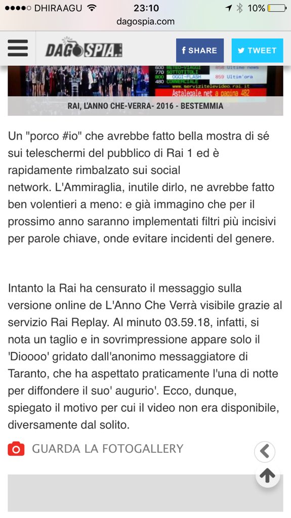 LucaBizzarri's tweet photo. ...la Rai lo manda in onda e il sito internet moderno e liberale ci mette il cancelletto per non turbare. https://t.co/LM21EH1goM