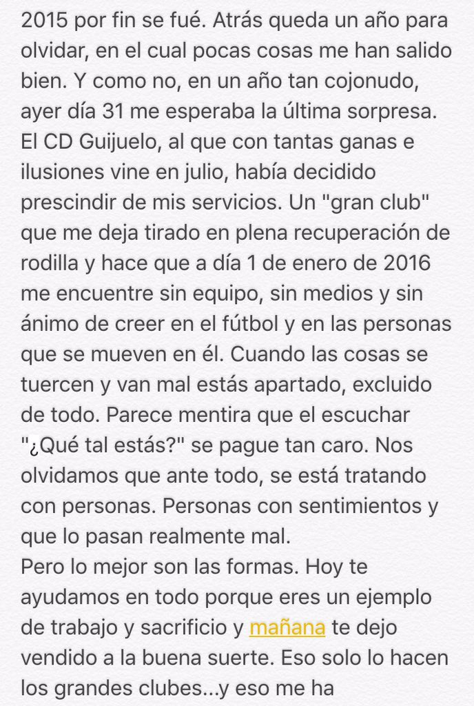 JaviPelos's tweet photo. ADIÓS 2015. ADIÓS GUIJUELO. https://t.co/bBSEL9TJJk