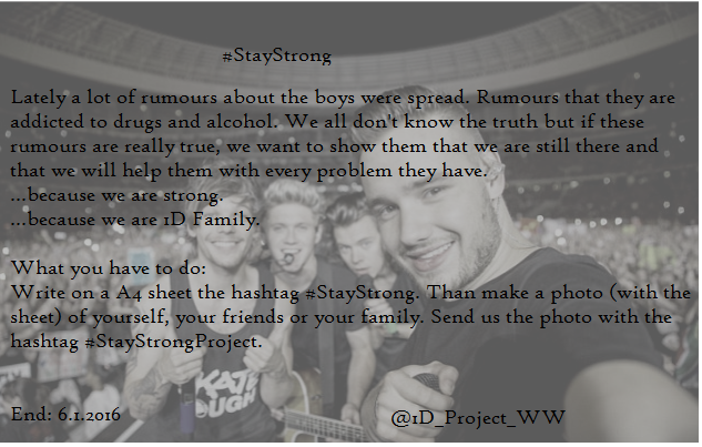 1D_Project_WW's tweet image. Join our first Project. Here we go. #StayStrongProject