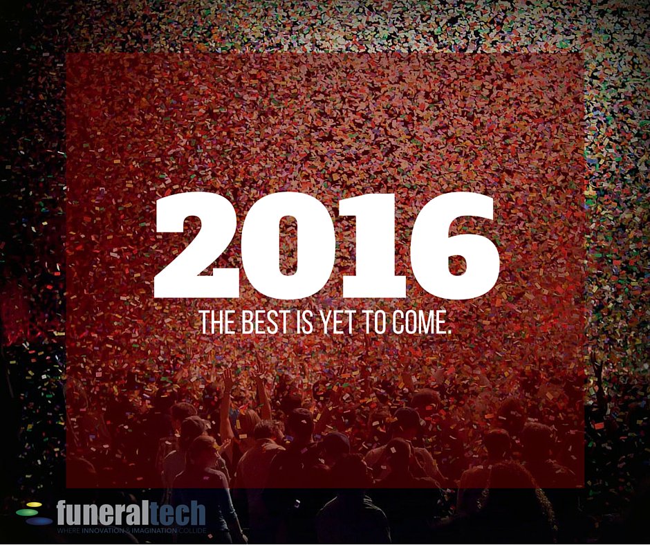 Funeral_Tech's tweet image. From everyone at #FuneralTech, we want to wish you a Happy New Year! #2016