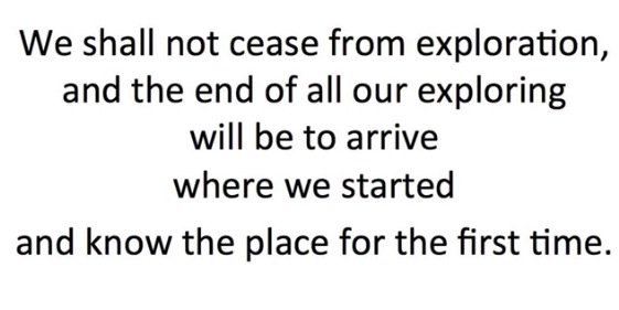arete_tom's tweet image. T.S. Eliot #thelearningprocess