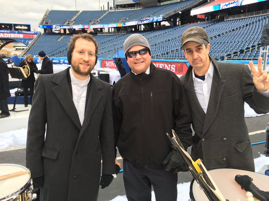 Timgenis's tweet image. Well, 8am on New Years Day playing a gig at Gillette for the Boston Bruins Winter Classic. Little bit cold out.