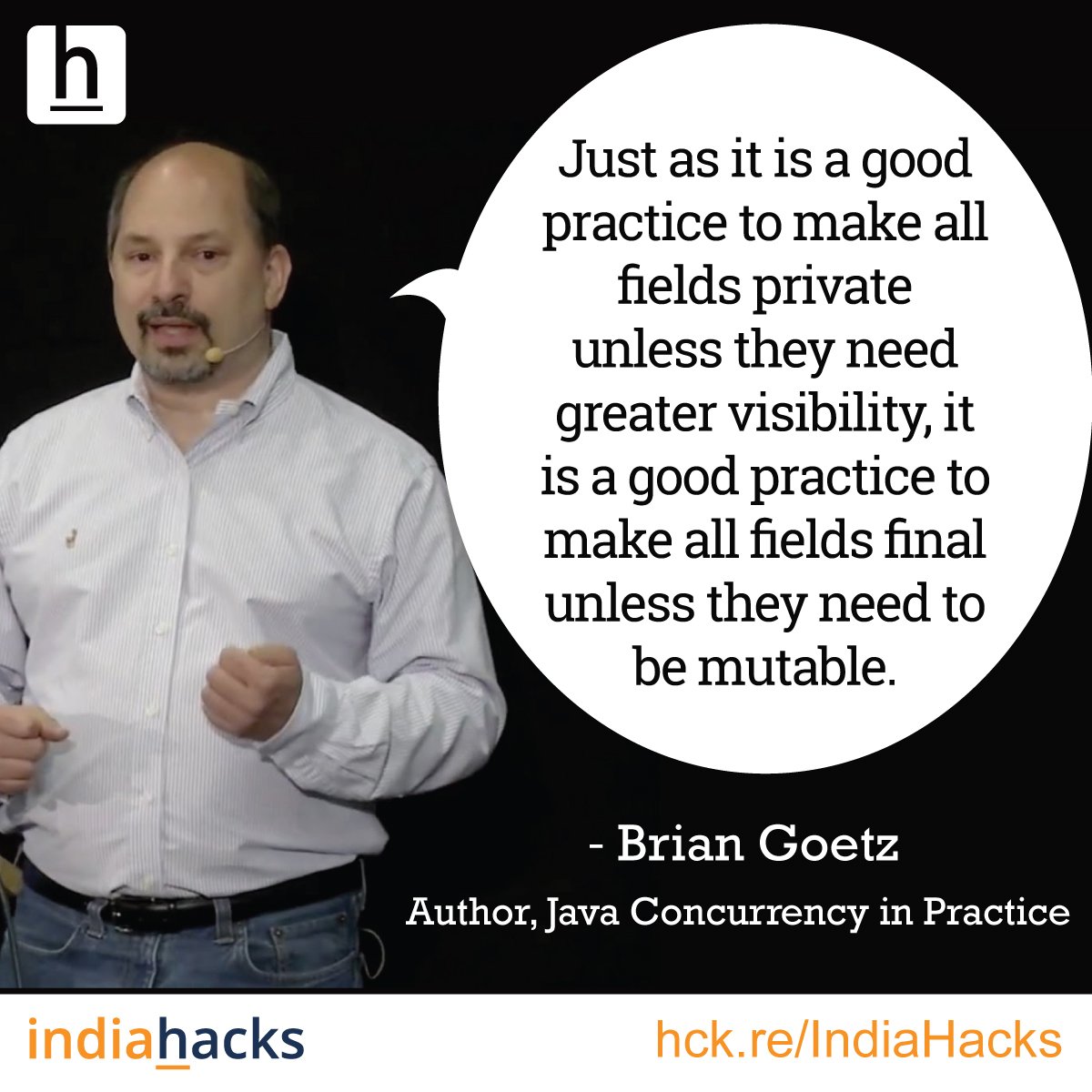 HackerEarth's tweet image. #ProgrammingWisdom from Brian Goetz!
