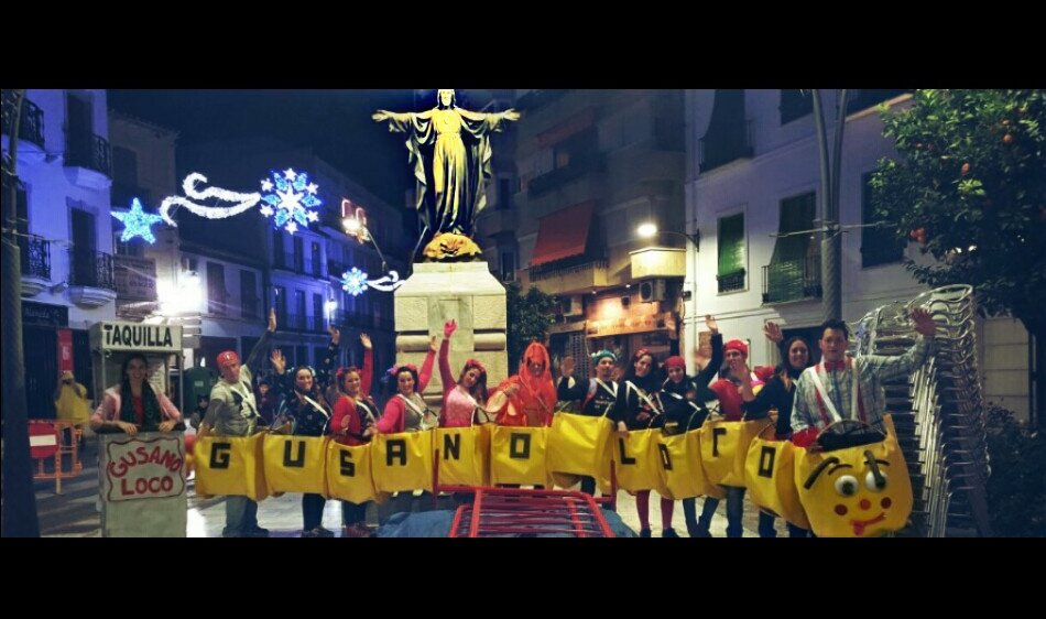 IsitaAj's tweet photo. Concurso mejor disfraz de nochevieja 2015 " EL GUSANITO LOCO CON SU TAQUILLA " @AytoCoin #NOCHEVIEJACOÍN2015 https://t.co/peD0w6DFj5