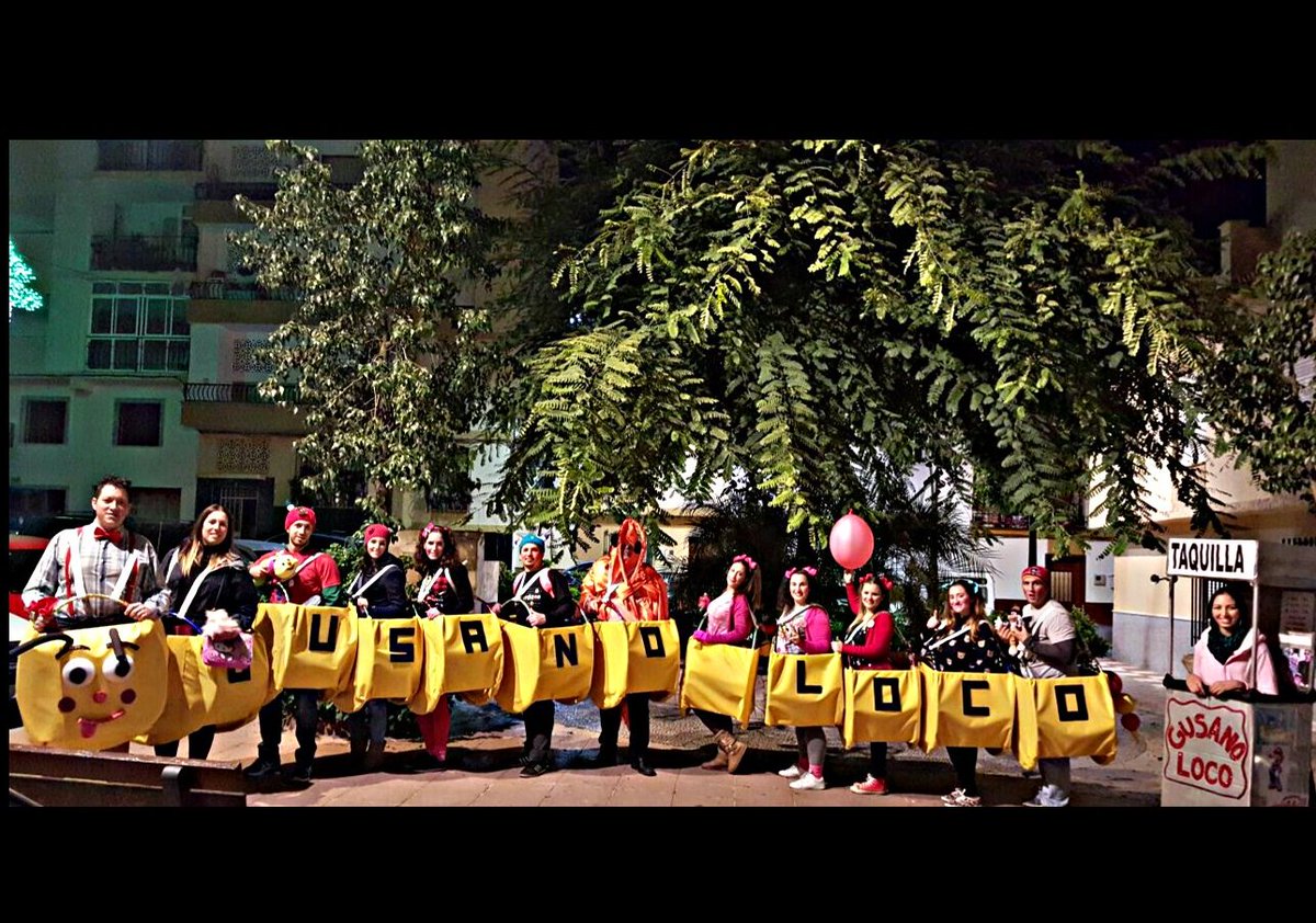 IsitaAj's tweet photo. Concurso mejor disfraz de nochevieja 2015 " EL GUSANITO LOCO CON SU TAQUILLA " @AytoCoin #NOCHEVIEJACOÍN2015 https://t.co/mMelQzGzqm