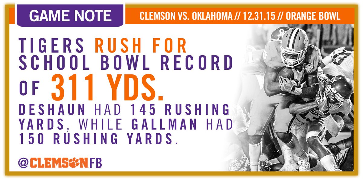 ClemsonFB's tweet photo. Can we take a second and give a round of applause to the offensive line? Well done, Beard Gang. π #ALLIN https://t.co/4CTFudl2kv