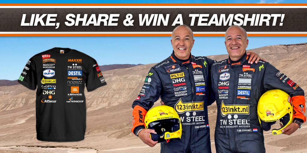 Do you want to win this nice #Dakar2016  team 👕 
you know what to do 😀
RT and Win