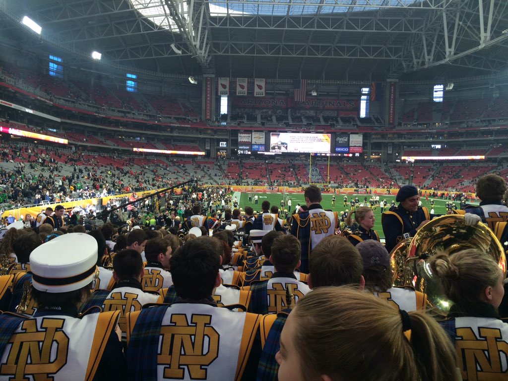 Let's go Irish!! #FiestaBowl #GoIrish #BeatBuckeyes #NDBand