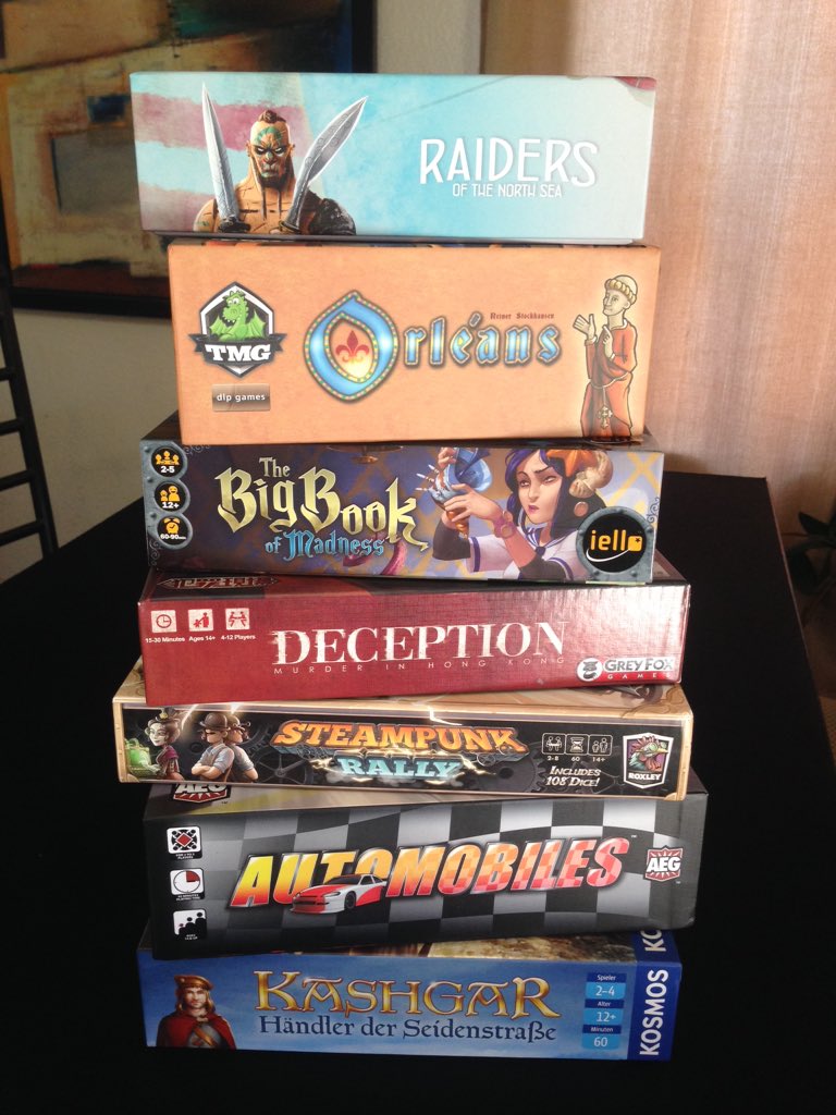 #NewYearsDay #BoardGames Todays menu: @KOSMOS_Verlag <a href="/alderac/">Alderac</a> <a href="/roxleygames/">Roxley</a> <a href="/GreyFoxGames/">GreyFoxGames</a> @IelloGames <a href="/TastyMinstrel/">TMG (Tasty Minstrel Games)</a>